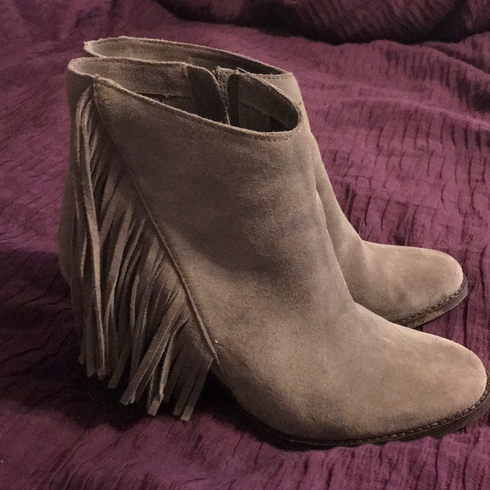 Arturo Chiang Gray, Fringe Booties, worn once!